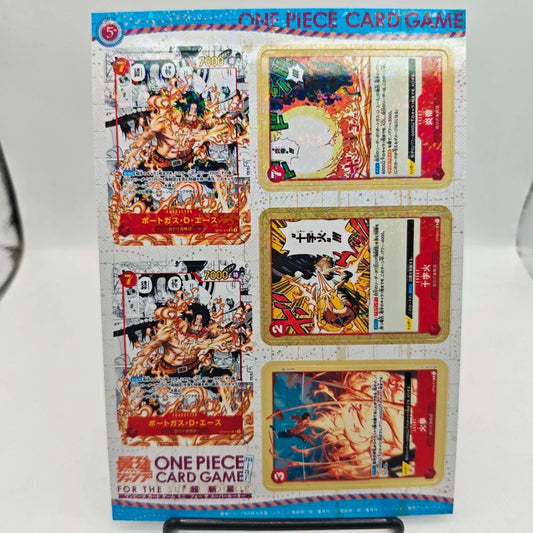 One Piece Card Game Saikyo Jump Portuguese D. Ace Manga Mini Card Foil