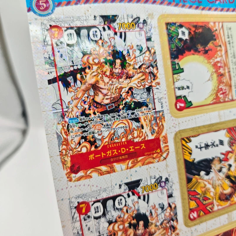 One Piece Card Game Saikyo Jump Portuguese D. Ace Manga Mini Card Foil