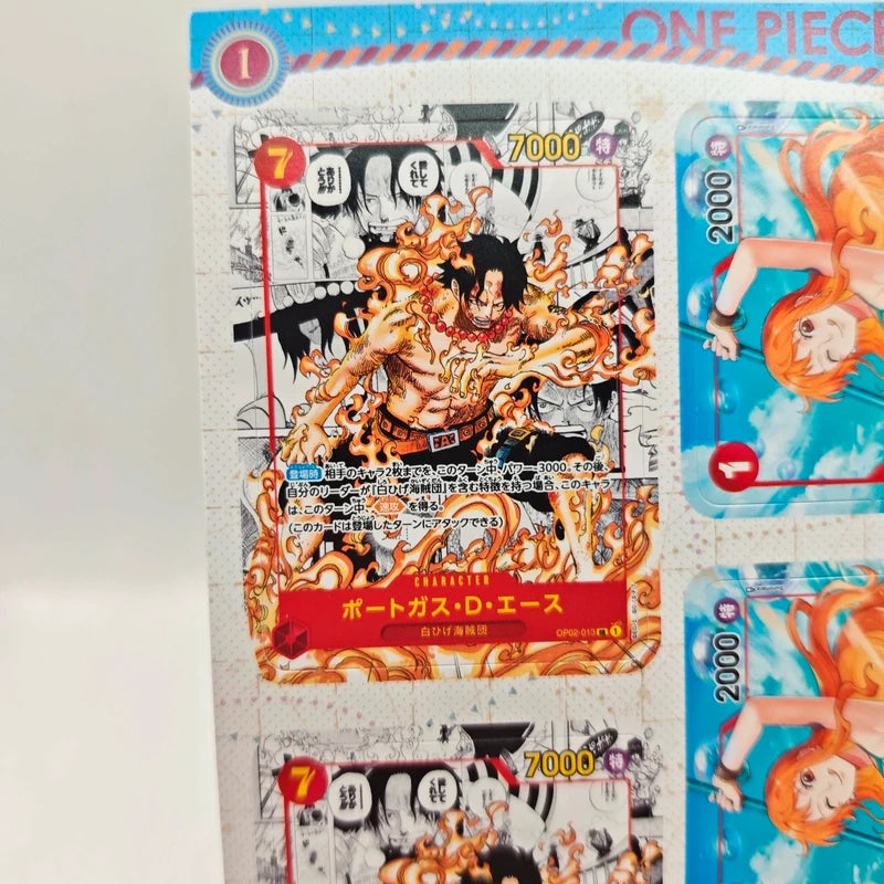 One Piece Card Game Saikyo Jump Portuguese D. Ace Manga Mini Card