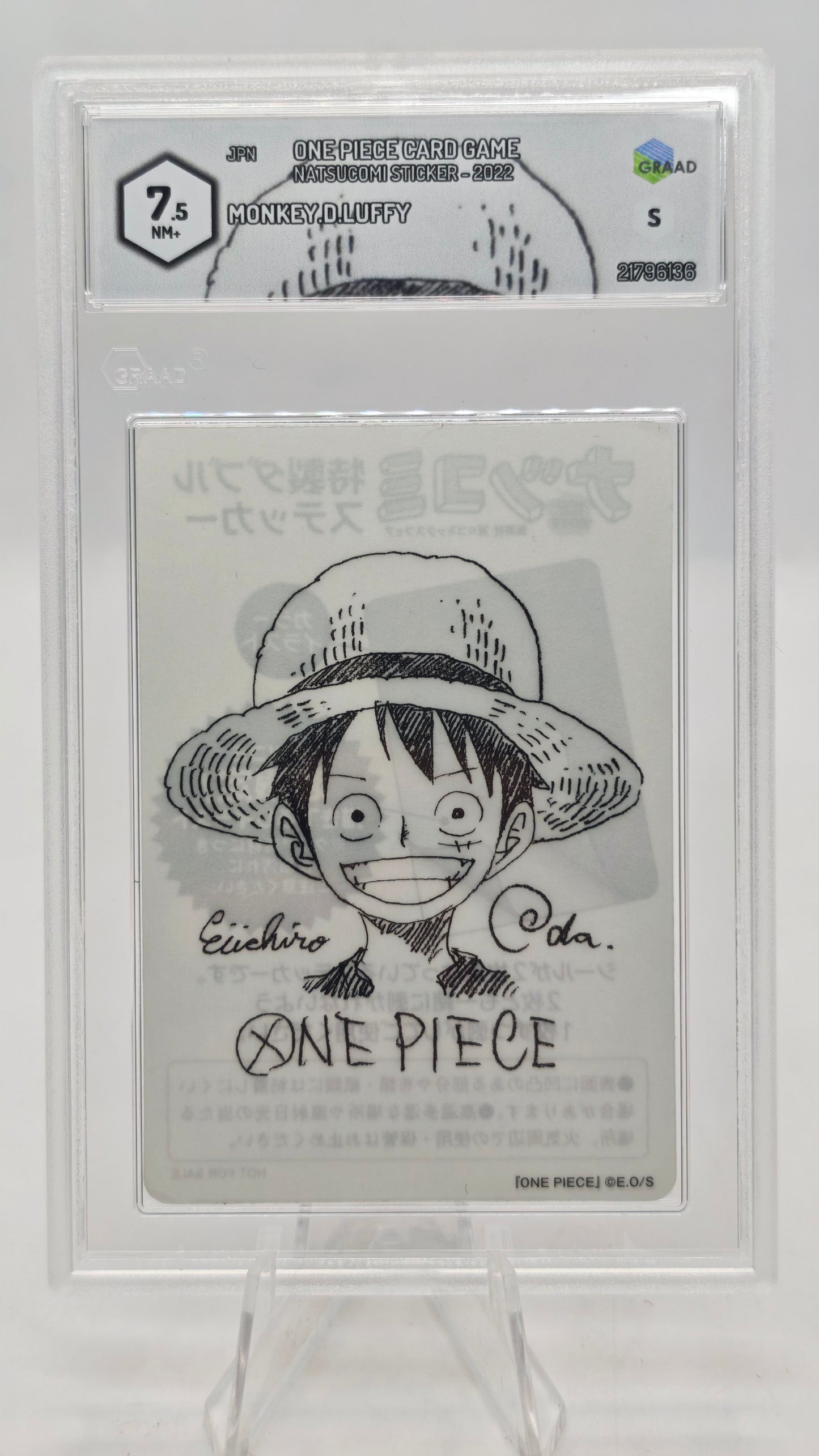 One Piece Natsucomi 2022 Eiichiro Oda Signed Graad 7.5