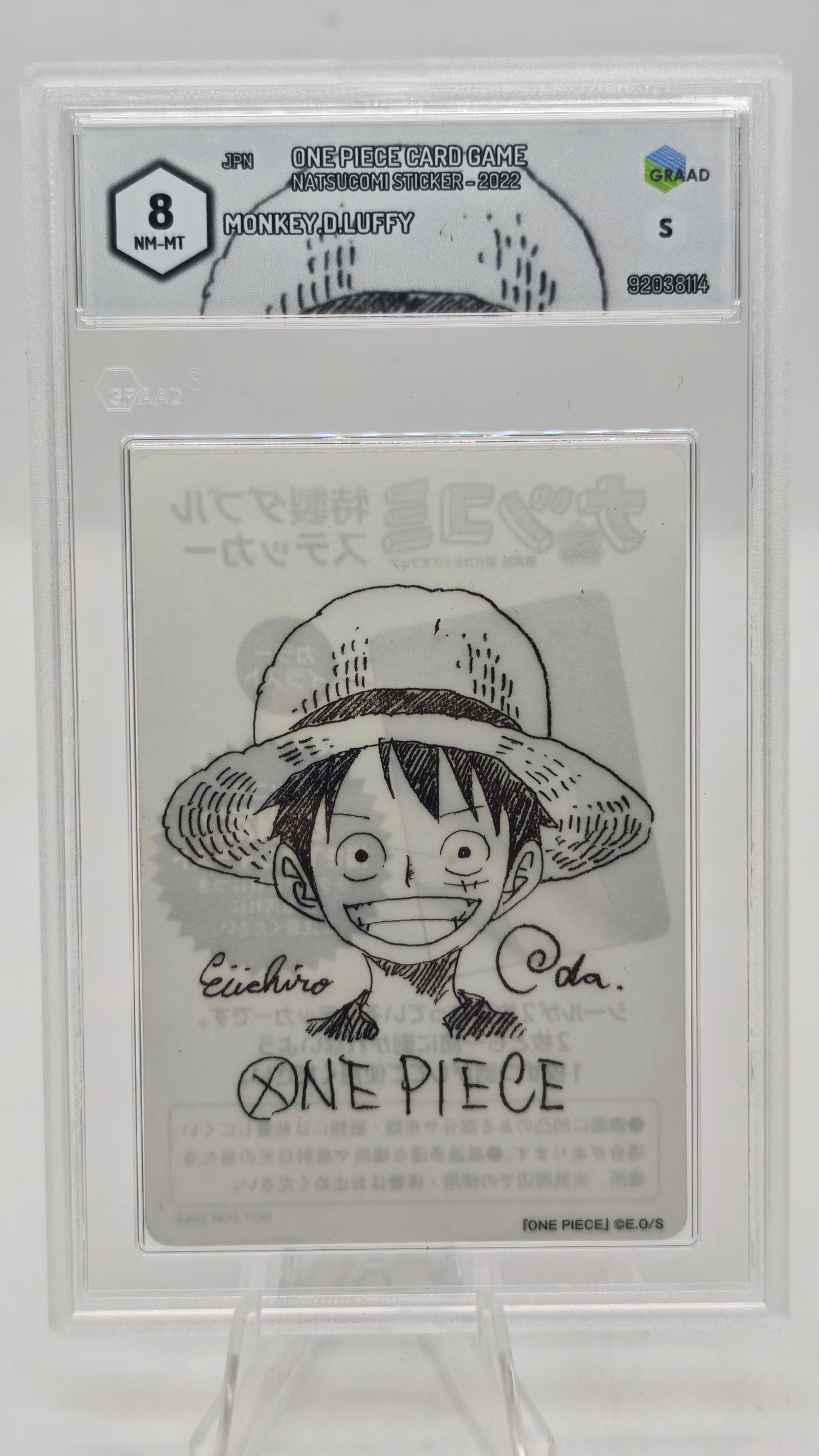 One Piece Natsucomi 2022 Eiichiro Oda Signed Graad 8