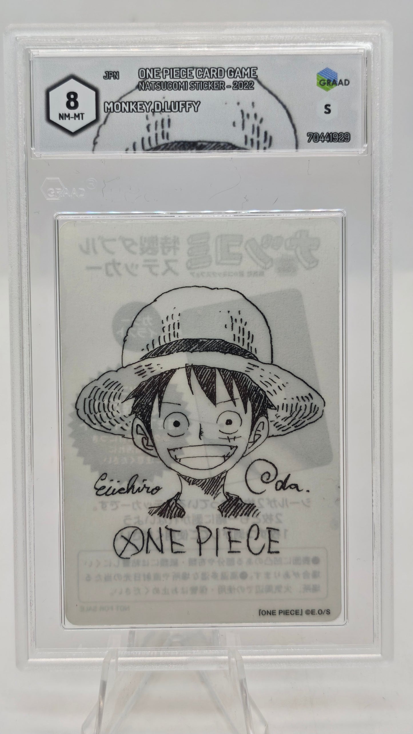 One Piece Natsucomi 2022 Eiichiro Oda Signed Graad 8
