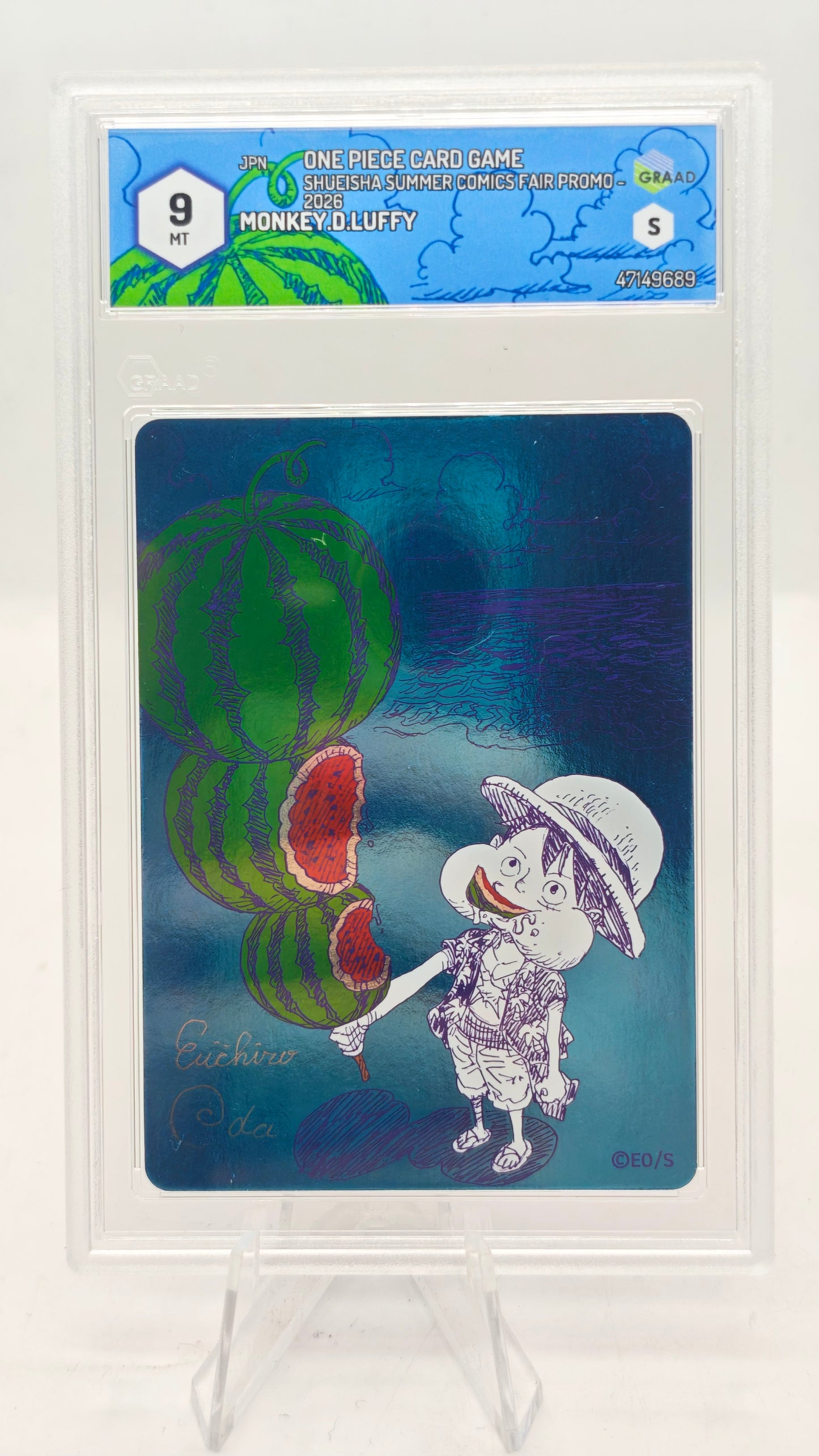 MetaKira Collectible Card NatsuComi 2026 One Piece Eiichiro Oda Signed Graad 9