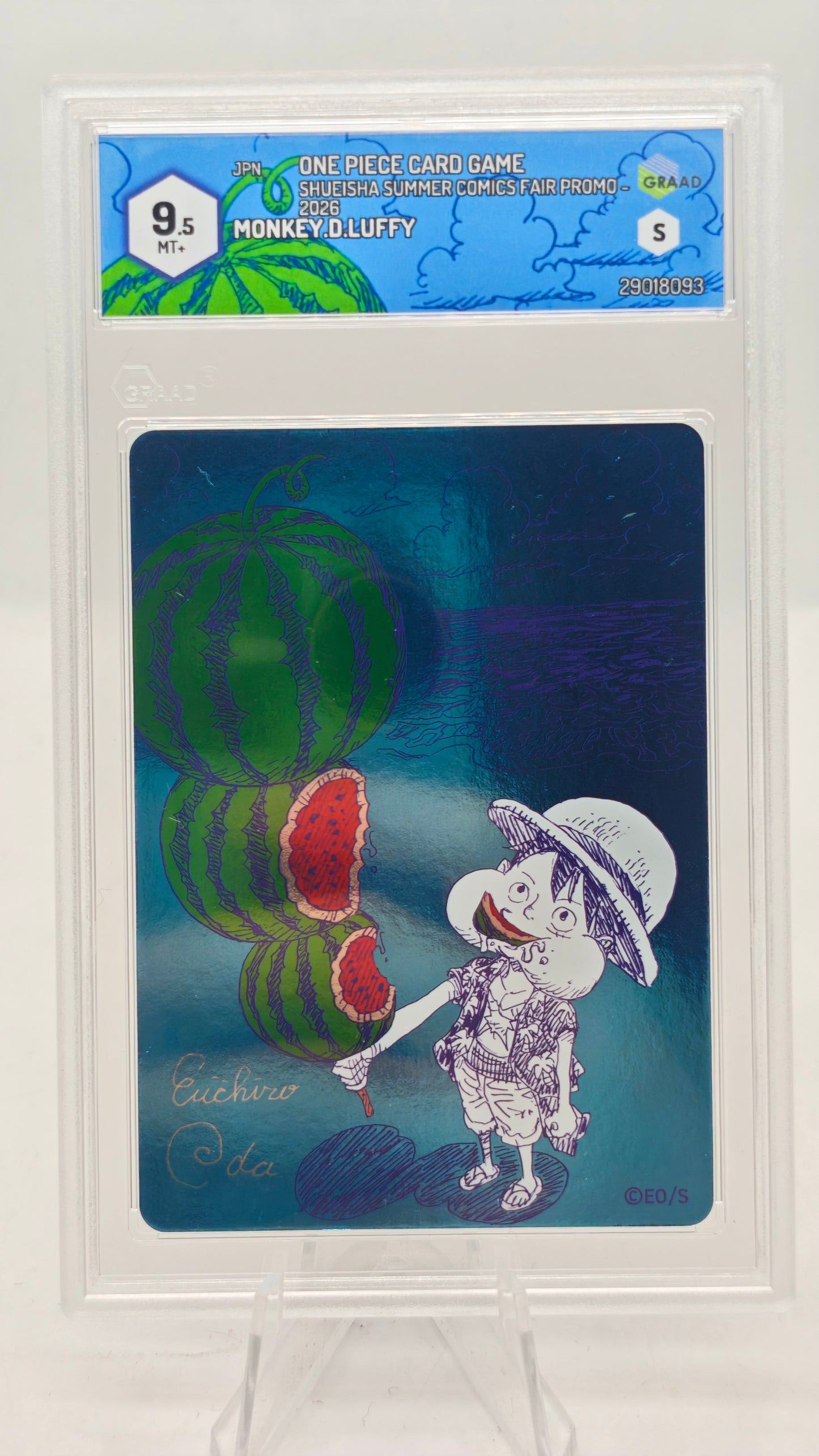 MetaKira Collectible Card NatsuComi 2026 One Piece Eiichiro Oda Signed Graad 9.5